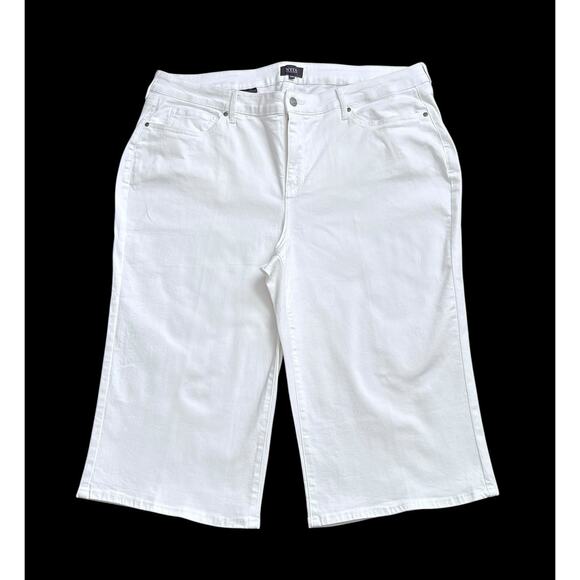 NOT YOUR DAUGHTERS JEANS Womens Plus Size 20W White Cropped Capri Jeans NYDJ - Picture 1 of 7
